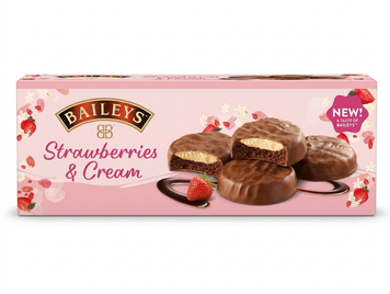 Печенье с ирландским кремовым ликером Baileys и клубнично-сливочным кремом 128 грамм 128834 фото