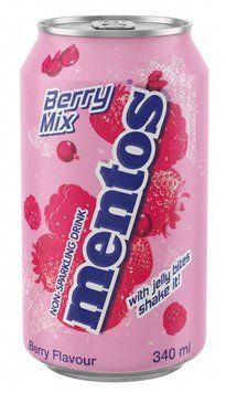 Напій негазований Mentos Berry Mix зі шматочками желе і смаком ягід 340 мл 11036 фото