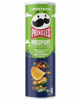 Чипсы Pringles Passport Mexican Style Cheesy Jalapeno со вкусом сливочного сыра и острого перца халапеньо  165 грамм 30942 фото