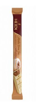 Шоколадный батончик Heidi White Chocolate & Cappuccino из белого шоколада с кофейной начинкой 37 грамм 1742 фото
