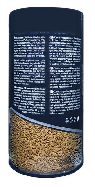 Кава розчинна з додаванням меленої DeMontre Intensive Dark Roast 200 грам 00464 фото