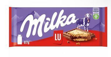 Шоколад Milka Lu молочный с хрустящим бисквитным печеньем Lu 87 грамм 004014 фото