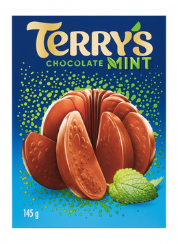 Шоколад в форме апельсина Terry's Chocolate Orange Mint молочный с мятой 145 грамм 01078 фото