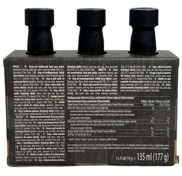 Набір сиропів для кави Funlab Select Coffee Syrup ваніль, лісовий горіх і амаретто 3x45 мл 012541 фото