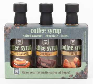 Набор сиропов для кофе Funlab Select Coffee Syrup ириска тоффи, соленая карамель и шоколад 3x45 мл 012542 фото