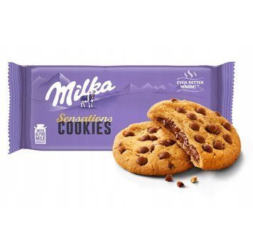 Печенье овсяное Milka Sensations Cookies с шоколадным кремом 156 грамм 02297 фото