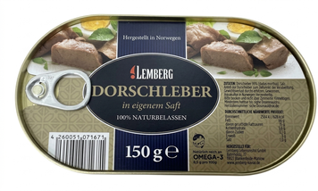 Печень трески Lemberg 150 грамм 02579 фото