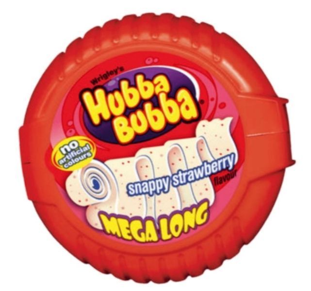 Жувальна гумка Hubba Bubba рулетка з полуничним смаком 56 грам 00314 фото