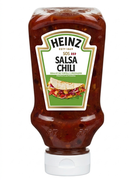 Соус острый Heinz Salsa Chilli томатный с добавлением перца чили, лука и чеснока 245 грамм 007964 фото