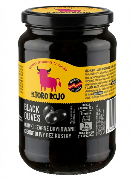 Оливки чорні El Toro Rojo без кісточки 340 грам 01520 фото