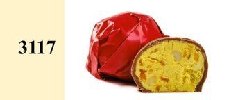 Цукерки з цукатами манго, макадамією та тістом кадаїфі в молочному шоколаді 1 шт 162517 фото