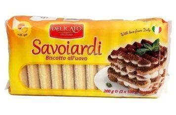 Печенье бисквитное савоярди Delicato Italiano Savoiardi 200 грамм 02887 фото