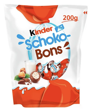 Конфеты Kinder Schoko-bons из молочного шоколада с молочно-ореховой начинкой 200 грамм 2752 фото