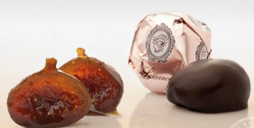 Греческие конфеты с целым инжиром в черном шоколаде Madame La Fontaine 1 шт 024682 фото