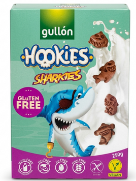 Печенье Gullon Gluten Free Hookies Sharkies шоколадное без глютена и лактозы 250 грамм 00371 фото