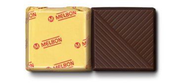 Греческие конфеты Melbon Squared горький шоколад с горьким пралине на развес (100 грамм - 4 шт) 30514 фото