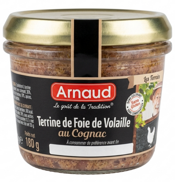 Паштет Arnaud Terrine de Foie de Volaille au Cognac из куриной печени с коньяком 180 грамм 000831 фото