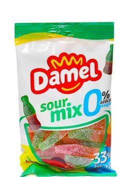 Желейные конфеты Damel кислый микс без сахара 90 грамм 00598 фото