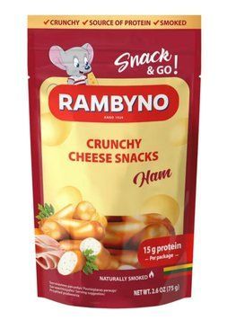 Сыр Rambyno Ham плавленый копченый с ветчиной 75 грамм 01700 фото