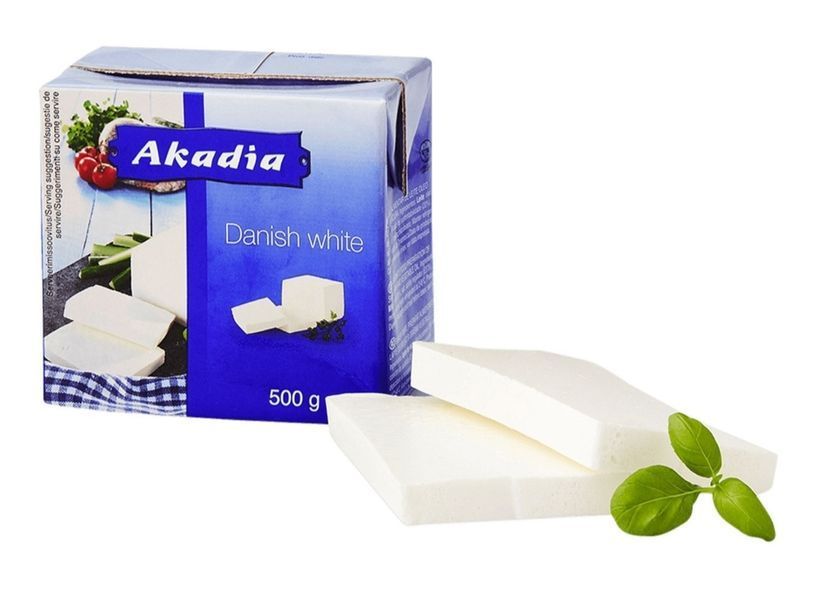 Сыр белый рассольный Akadia Danish White Cheese мягкий и кремообразный 500 грамм 300101 фото