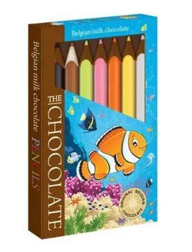 Шоколадные карандаши Chocolate Pencils Gift Box Fish из молочного бельгийского шоколада 100 грамм 040675 фото