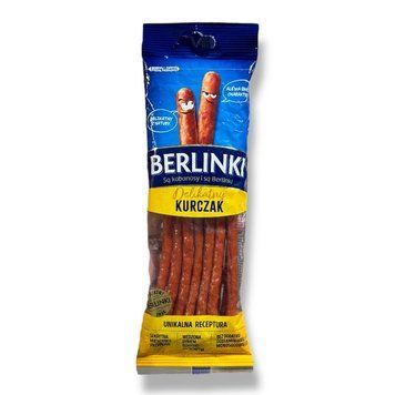 Кабаноси сирокопчені Berlinki Delikatny Kurczak з м'яса курки 85 грам 014263 фото