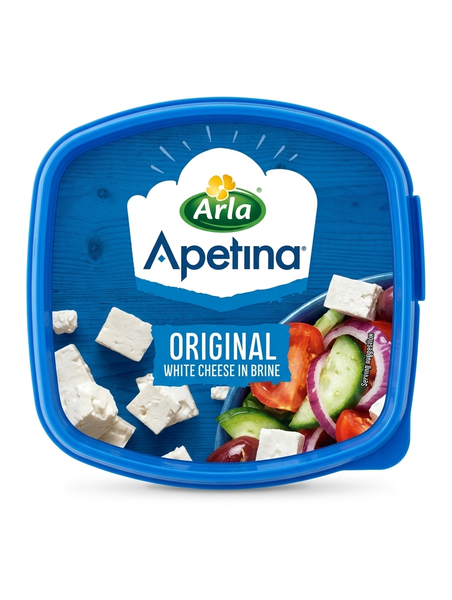 Сир білий розсольний Arla Apetina Original White Cheese нарізаний кубиками 410 грам 300102 фото
