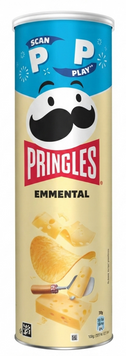 Чипси Pringles Emmental зі смаком традиційного швейцарського сиру ементаль 175 грам 12365 фото