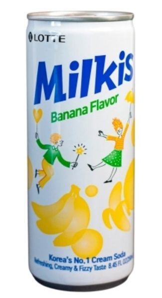 Напій молочний газований Lotte Milkis Banana Банан 250 мл 12793 фото