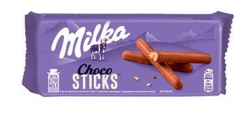 Печенье Milka палочки Lila Choco Sticks 112 грамм 01537 фото