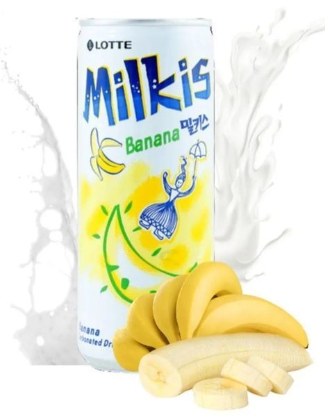 Напій молочний газований Lotte Milkis Banana Банан 250 мл 12793 фото