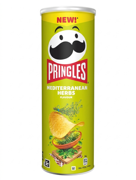 Чипсы Pringles Mediterranean Herbs со вкусом средиземноморских трав 165 грамм 02365 фото