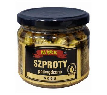 Шпроты копченые в масле M&K в стеклянной банке 250 грамм 01337 фото