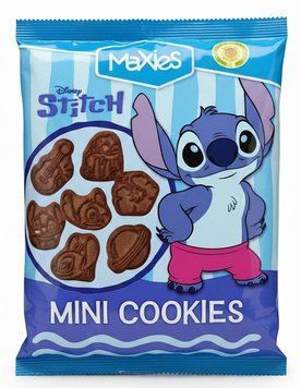 Мини-печенье MaXies Disney Stitch злаковое с какао 250 грамм 029651 фото