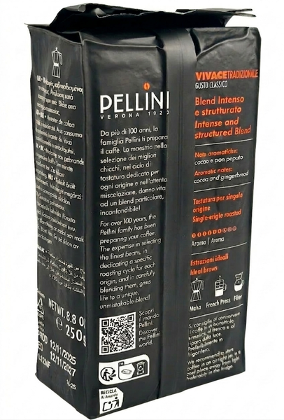 Мелена кава Pellini Vivace Tradizionale 250 грам 02498 фото