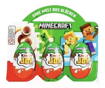 Набір яєць Kinder Joy  Minecraft (3 шт в упаковці) 013092 фото