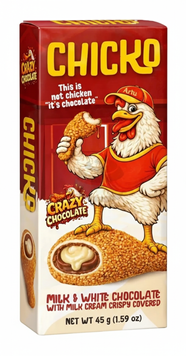 Бельгійський шоколад курячі ніжки Artu Mr. Chicko Crazy Chocolate 50 грам 305701 фото