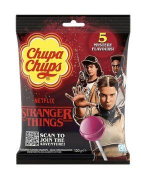 Льодяники Chupa Chups Stranger Things 4 Flavours Дивні Дива Наш Світ таємничі смаки 120 грам 007292 фото