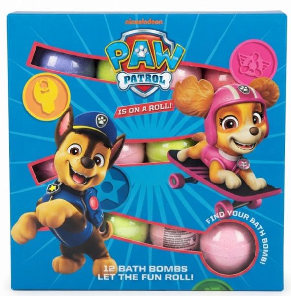Набір шипучих різнокольорових бомбочок для ванни Nickelodeon PAW Patrol із серії Щенячий Патруль 12 шт 011878 фото