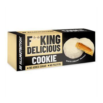 Печенье без сахара Fitking Delicious Cookie White Creamy Peanut белый крем с арахисом 128 грамм 02402 фото