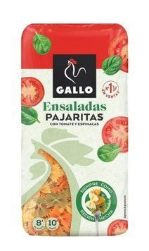 Макароны Gallo Ensaladas Pajaritas в форме бабочек со шпинатом и помидорами 450 грамм 026181 фото