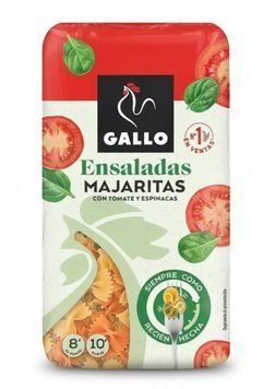 Макароны Gallo Ensaladas Margaritas в форме бантиков со шпинатом и помидорами 450 грамм 026182 фото