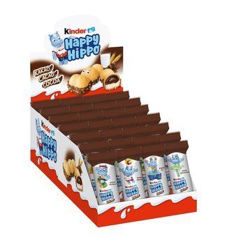 Вафельные батончики с кремом Kinder Happy Hippo Cocoa шоколадные 20.7 грамм 2551 фото