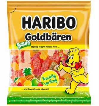 Желейные конфеты Haribo Goldb&auml;ren Sauer золотые мишки кислые 175 грамм 756 фото