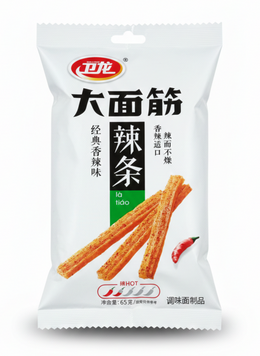 Снек латяо соевое мясо Weilong Big La Tiao Hot & Spicy умеренно острый 65 грамм 015320 фото
