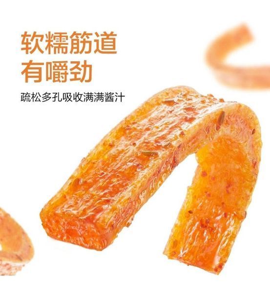 Снек латяо соевое мясо Weilong Big La Tiao Hot & Spicy умеренно острый 65 грамм 015320 фото
