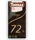 Черный шоколад 72% какао Torras без сахара 75 грам 01334 фото 2