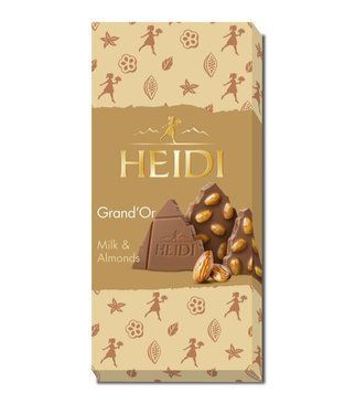 Шоколад Heidi Grand'Or Milk & Almonds молочный с целым карамелизированным миндалем 100 грамм 008884 фото