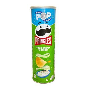 Чипсы Pringles Sour Cream & Onion со вкусом сметаны с луком 165 грамм 00148 фото