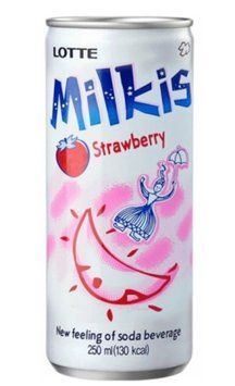 Напиток молочный газированный Lotte Milkis Strawberry Клубника 250 мл 02463 фото